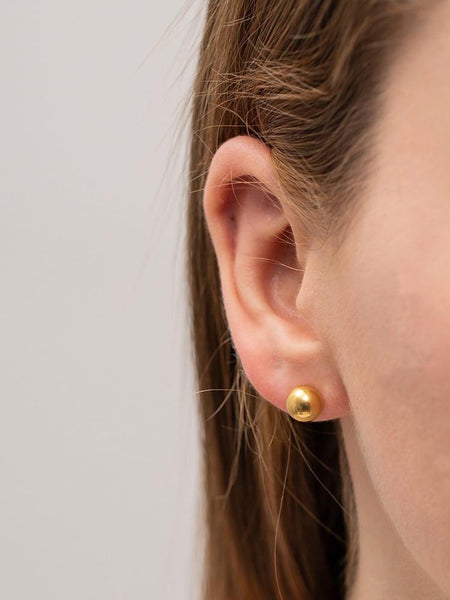 Gold Ball Stud Earrings - Arabella Cleo