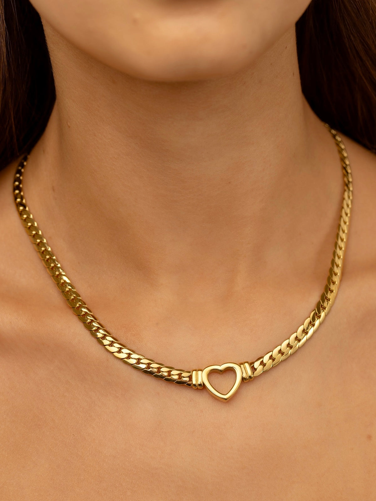 Love Heart Chain Necklace– Arabella Cleo