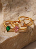 Coloured Teardrop Gemstone Ring - Arabella Cleo