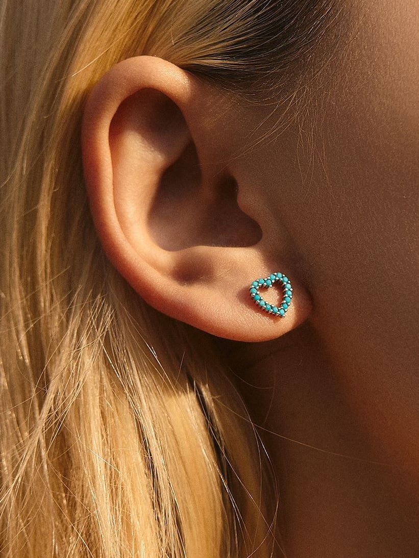 18K Gold Plated Stainless Steel Jewelry Cubic Zircon Gemstone Drop