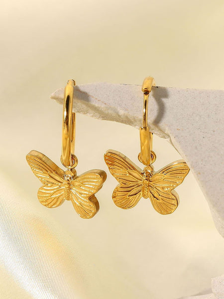 Butterfly Huggie Earrings - Arabella Cleo