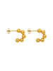 Gold C-hoop Ball Earrings - Arabella Cleo