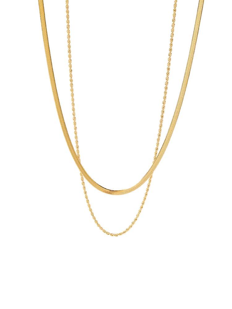 Double Snake Chain Necklace - Arabella Cleo