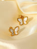 Shell Butterfly Stud Earrings - Arabella Cleo