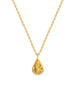 Embossed Teardrop Pendant Necklace - Arabella Cleo