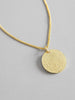 Embossed Circle Pendant Necklace - Arabella Cleo