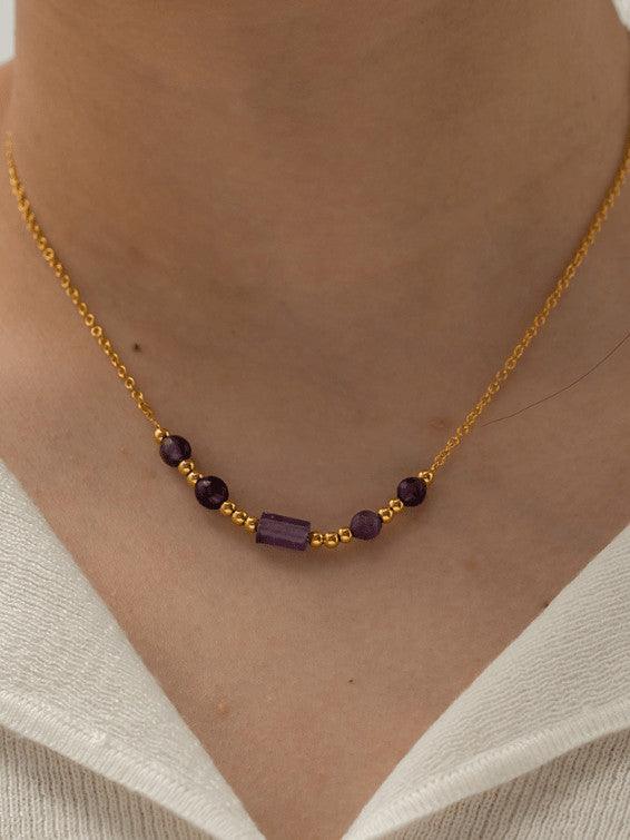 Amethyst Chain Necklace - Arabella Cleo