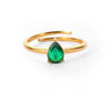 Coloured Teardrop Gemstone Ring - Arabella Cleo