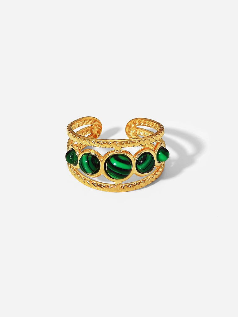 Malachite Crystal Ring - Arabella Cleo