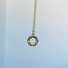 Circle Twist Pendant Necklace - Arabella Cleo