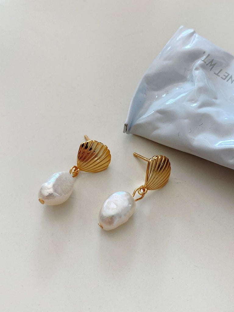 Freshwater Pearl Shell Earrings - Arabella Cleo