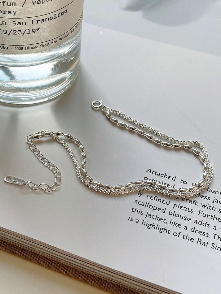 Silver Double Chain Bracelet - Arabella Cleo