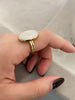 Natural Shell Oval Ring - Arabella Cleo